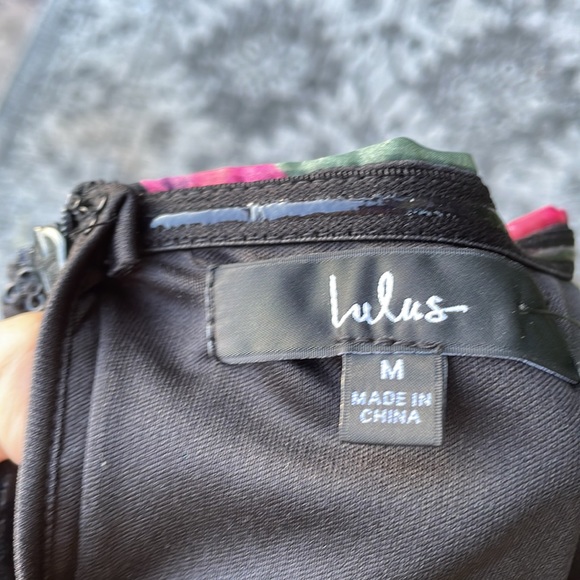 Lulu’s strapless dark floral trumpet gown - Picture 8 of 10